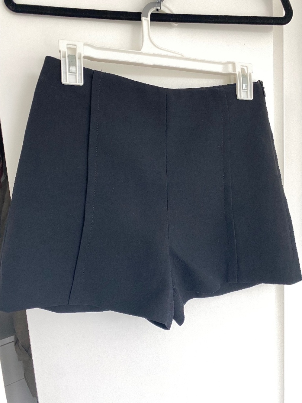 Mango High Waisted Shorts with Stitching - Size XS